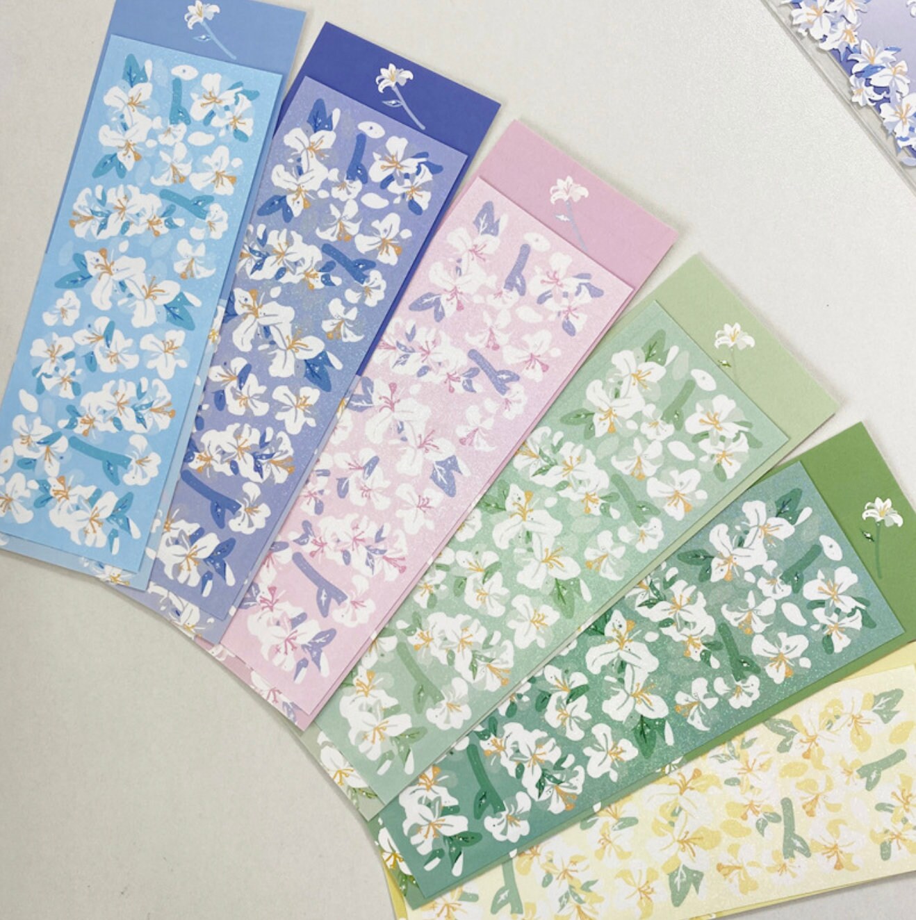 Lily flower deco sticker, bling bling sticker, toploader deco sticker